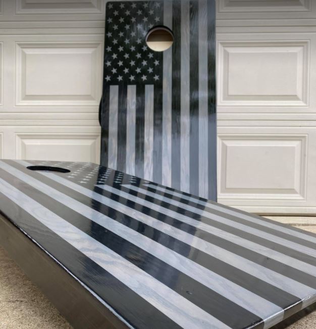 American Flag Cornhole